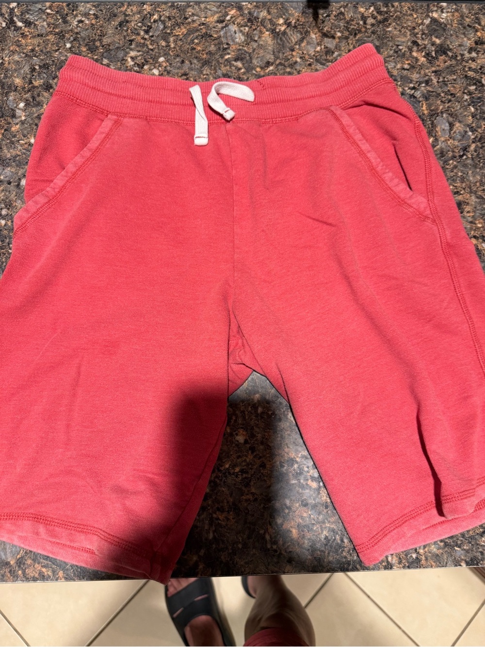 wonder nation Coral Drawstring Athletic Shorts with White Tie